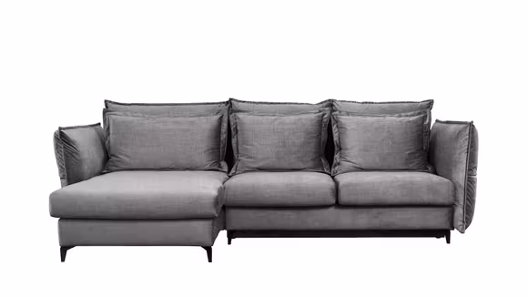 Canapea de colt extensibila Eva Kingston Grey S1, stanga