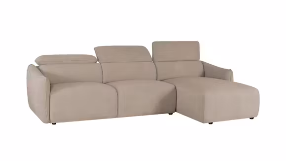 Canapea cu sezlong Acapulco textil Beige, dreapta