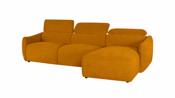Canapea cu sezlong Acapulco textil Mustard, dreapta