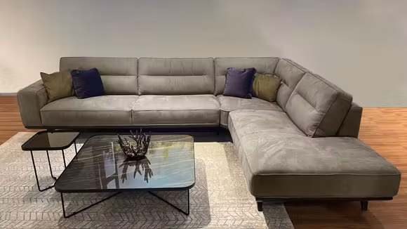 Canapea cu sezlong Adrenalina textil Sfinge Taupe, dreapta