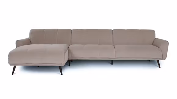 Canapea cu sezlong Talento textil Brezza Cream, stanga