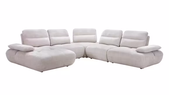 Canapea de colt cu sezlong Sawyer textil Monique Twine, stanga