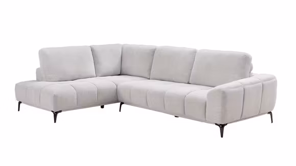 Canapea de colt cu sezlong Desmond textil Monique Twine, stanga