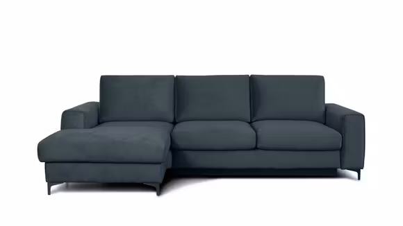 Canapea de colt extensibila Bella Piano Grey S3, stanga