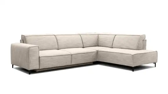 Canapea de colt extensibila Cosmopolitan Kingston Light Beige, dreapta