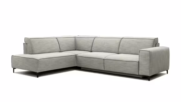 Canapea de colt extensibila Cosmopolitan Kingston Light Grey, stanga