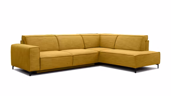Canapea de colt extensibila Cosmopolitan Velvet Kingston Mustard, dreapta