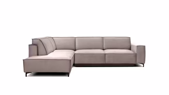 Canapea de colt extensibila Cosmopolitan Velvet Piano Beige, stanga