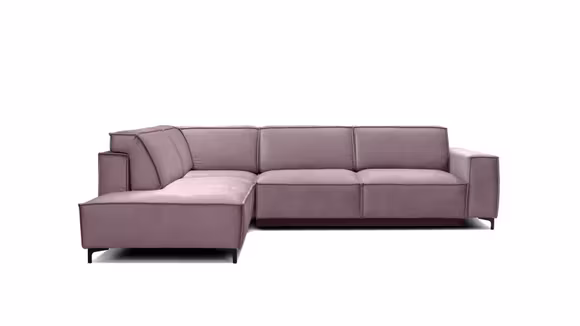 Canapea de colt extensibila Cosmopolitan Velvet Piano Light Purple, stanga
