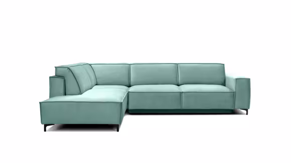Canapea de colt extensibila Cosmopolitan Velvet Piano Mint, stanga
