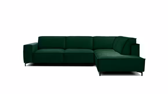 Canapea de colt extensibila Cosmopolitan Velvet Salvador Dark Green, dreapta