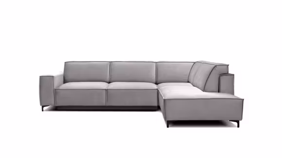 Canapea de colt extensibila Cosmopolitan Velvet Salvador Light Grey, dreapta