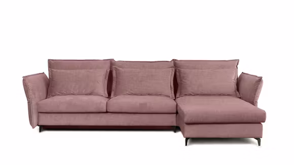 Canapea de colt extensibila Eva Boston Pink S2, dreapta