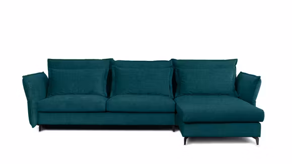 Canapea de colt extensibila Eva Boston Turquoise S2, dreapta