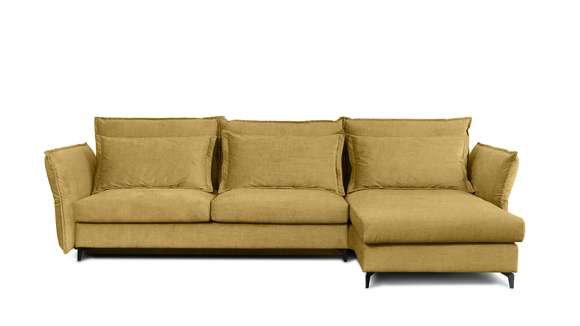 Canapea de colt extensibila Eva Kingston Mustard S2, dreapta