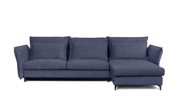 Canapea de colt extensibila Eva Kingston Denim Blue S2, dreapta