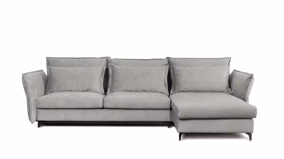 Canapea de colt extensibila Eva Kingston Light Grey S2, dreapta