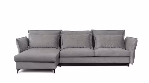 Canapea de colt extensibila Eva Kingston Grey S2, stanga
