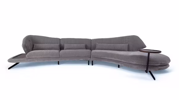 Canapea de colt Hug textil Gri, dreapta