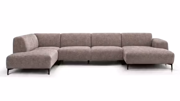 Canapea de colt Malmo textil Toro Greige, cu divan stanga si dimensiuni 306 x 218/160 x H 78 cm.