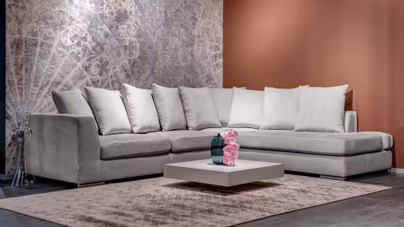 Canapea de colt Paso Doble Night textil Grey light, dreapta