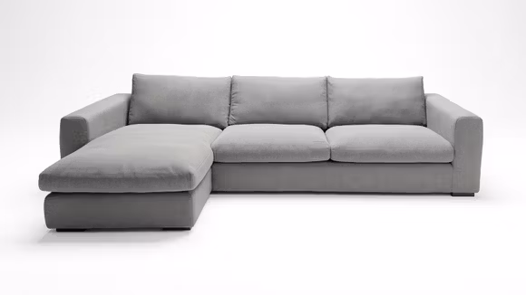 Canapea de colt Vida Velvety Stone, stanga