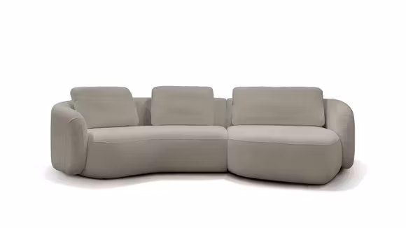 Canapea Domani textil bouclé Manza Silver dreapta
