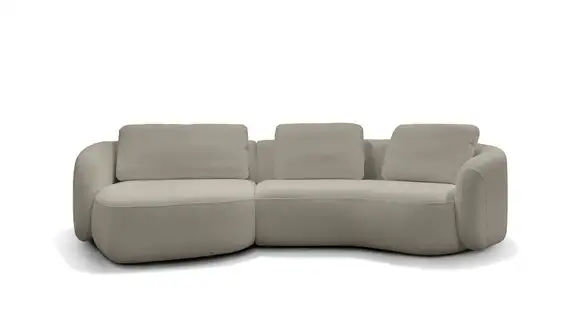 Canapea Domani textil bouclé Manza Silver stanga