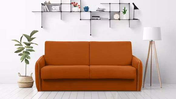 Canapea extensibila 3 locuri Maxi Jennifer Velvet Tiffany Rust