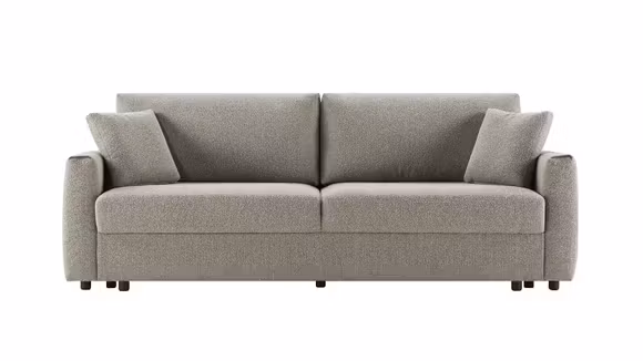 Canapea extensibila Lucia textil Beige + Topper