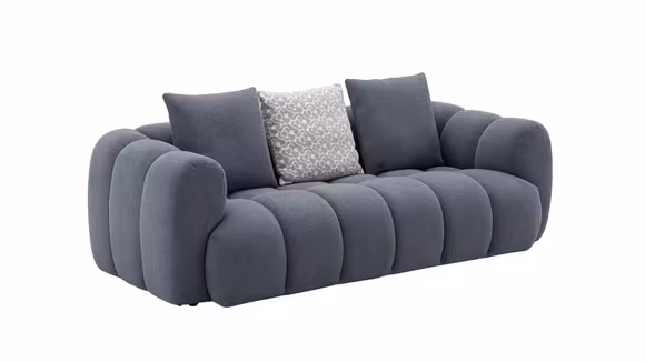 Canapea liniara 2 locuri Isotta textil Rhein Blue