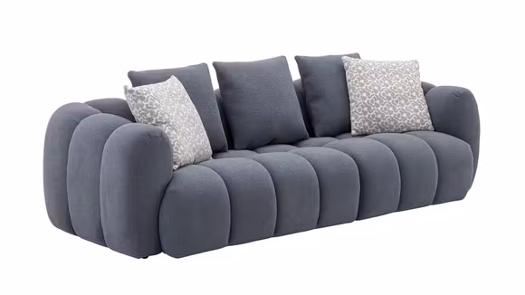 Canapea liniara 3 locuri Isotta textil Rhein Blue