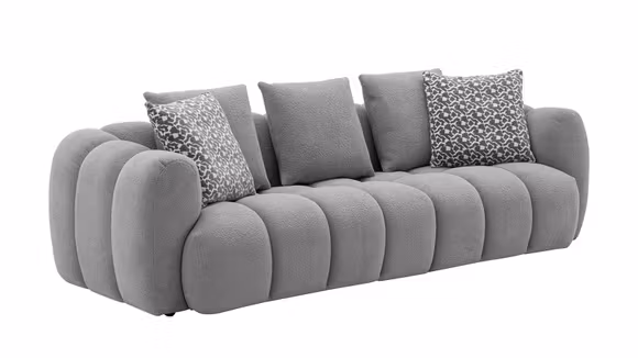 Canapea liniara 3 locuri Isotta textil Rhein Grey