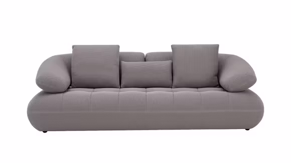 Canapea liniara 3 locuri Memo textil Waffle Grey