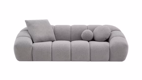 Canapea liniara 3 locuri Mirabile textil Naixe Grey