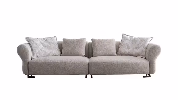 Canapea liniara 4 locuri Emily textil Beige