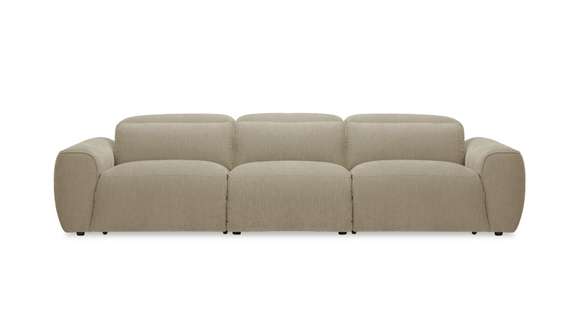 Canapea liniara cu 2 reclinere Cassio textil Wicker