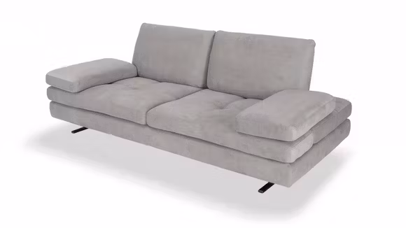 Canapea liniara Luna 3 locuri, microfibra Berlin Light Grey