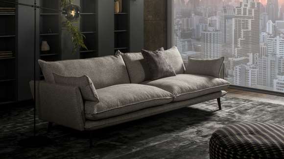 Canapea 3 locuri Lennon Chanel Grey/Black
