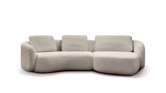 Canapea Domani textil bouclé Manza Cream dreapta - Expus