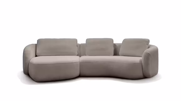 Canapea Domani textil bouclé Manza Greige stanga