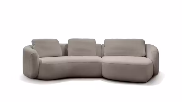 Canapea Domani textil bouclé Manza Greige dreapta