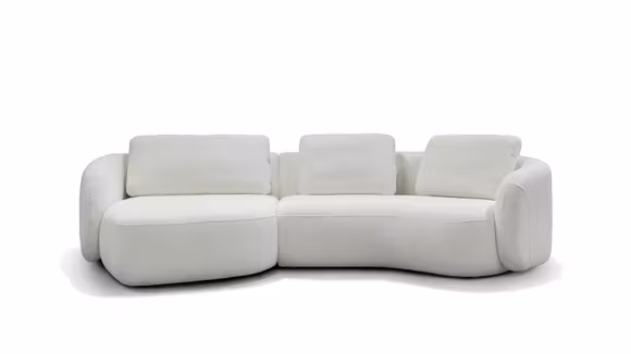 Canapea Domani textil bouclé Manza Ivory stanga