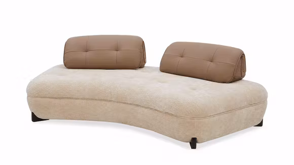Canapea liniara 3 locuri Celano textil Elephant Khaki