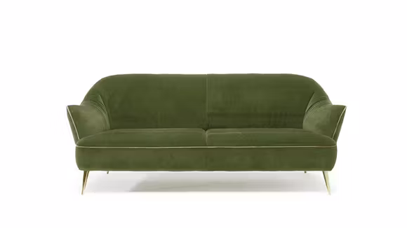 Canapea liniara Estasi 3 locuri Brezza Dusty Green, cu design modernist si forma eleganta.