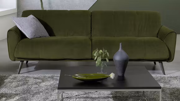 Canapea liniara Talento 3 locuri tapitata textil Brezza Dusty Green, canapea moderna pentru living.