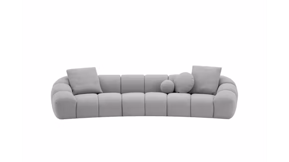 Canapea liniara 4 locuri Mirabile textil Naixe Grey