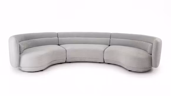 Canapea semirotunda 4.5P Maggiore textil Dove Grey