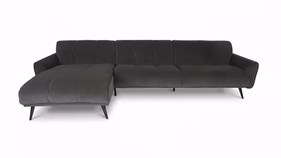 Canapea Talento textil Brezza Dark Grey, sezlong stanga