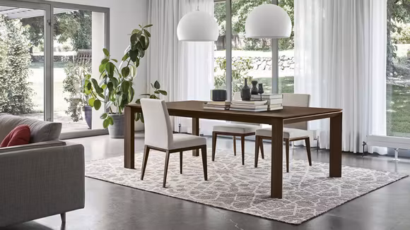 Masa Omnia Smoke cu extensie, design modern living